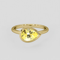 2.75 Ct. Yellow Sapphire Ring, 14K Yellow Gold 1