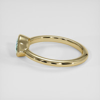 1.13 Ct. Bluish Green Sapphire Ring, 14K Yellow Gold 4