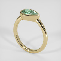 1.92 Ct. Bluish Green Sapphire Ring, 14K Yellow Gold 2