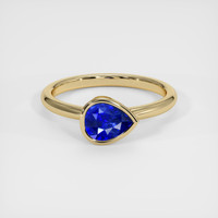 1.85 Ct. Blue Sapphire Ring, 18K Yellow Gold 1