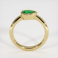 0.94 Ct. Emerald  Ring - 18K Yellow Gold