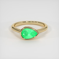 1.46 Ct. Emerald Ring, 18K Yellow Gold 1