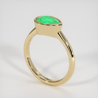 1.46 Ct. Emerald Ring, 18K Yellow Gold 2