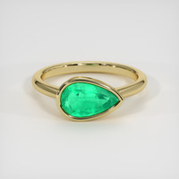 1.65 Ct. Emerald Ring, 18K Yellow Gold 1