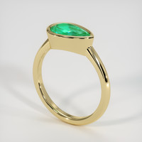 1.65 Ct. Emerald Ring, 18K Yellow Gold 2