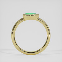 0.49 Ct. Emerald Ring, 18K Yellow Gold 3