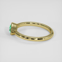 0.49 Ct. Emerald Ring, 18K Yellow Gold 4