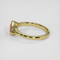 0.76 Ct. Ruby Ring, 18K Yellow Gold 4
