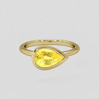 2.82 Ct. Yellow Sapphire Ring, 18K Yellow Gold 1