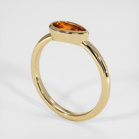 0.95 Ct. Orangish Brown Sapphire Ring, 18K Yellow Gold 2