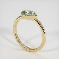1.05 Ct. Green Sapphire Ring, 18K Yellow Gold 2