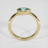 1.13 Ct. Bluish Green Sapphire Ring, 18K Yellow Gold 3