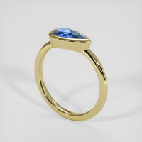 2.03 Ct. Blue Sapphire Ring, 18K Yellow Gold 2