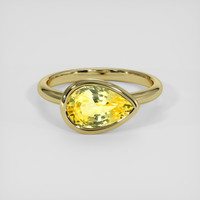 3.01 Ct. Yellow Sapphire Ring, 18K Yellow Gold 1