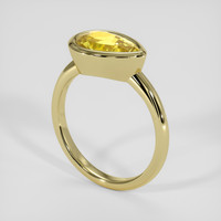 3.01 Ct. Yellow Sapphire Ring, 18K Yellow Gold 2