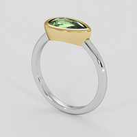 0.54 Ct. Green Chrysoberyl Ring, 14K Yellow & White 2