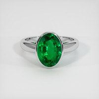 3.22 Ct. Emerald Ring, Platinum 950 1