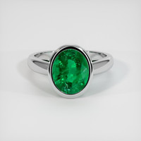 2.95 Ct. Emerald Ring, Platinum 950 1