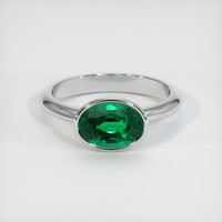 1.62 Ct. Emerald   Ring, Platinum 950 1