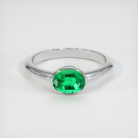 0.94 Ct. Emerald Ring, Platinum 950 1