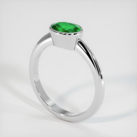 0.94 Ct. Emerald   Ring, Platinum 950 2