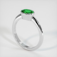 0.94 Ct. Emerald Ring, Platinum 950 2