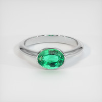 1.24 Ct. Emerald Ring, Platinum 950 1