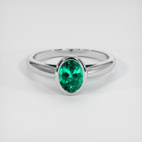 1.05 Ct. Emerald Ring, Platinum 950 1