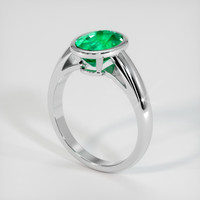 2.01 Ct. Emerald Ring, Platinum 950 2