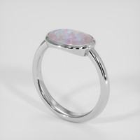 1.34 Ct. Multi Color Opal Ring, Platinum 950 2