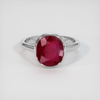 3.60 Ct. Ruby Ring, Platinum 950 1