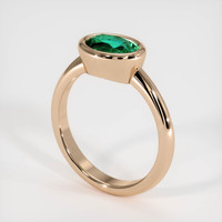 1.23 Ct. Emerald  Ring - 14K Rose Gold