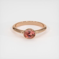 1.12 Ct. Padparadscha Sapphire Ring, 18K Rose Gold 1