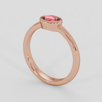 0.73 Ct. Padparadscha Sapphire Ring, 18K Rose Gold 2