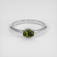 2.06 Ct. Green Sapphire Ring, 10K White Gold 1