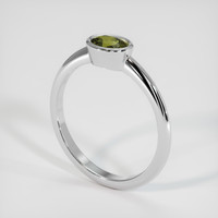 2.06 Ct. Green Sapphire Ring, 10K White Gold 2