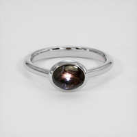 1.57 Ct. Black Sapphire Ring, 10K White Gold 1