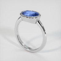 5.14 Ct. Blue Sapphire Ring, 14K White Gold 2