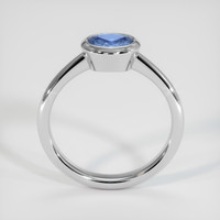 0.80 Ct. Blue Sapphire Ring, 14K White Gold 3