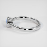 0.80 Ct. Blue Sapphire Ring, 14K White Gold 4