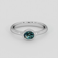 0.73 Ct. Bi Color Sapphire Ring, 14K White Gold 1