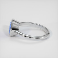 5.14 Ct. Blue Sapphire Ring, 18K White Gold 4