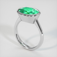 4.26 Ct. Emerald Ring, 18K White Gold 2
