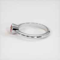 1.12 Ct. Padparadscha Sapphire Ring, 18K White Gold 4