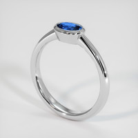 1.10 Ct. Sapphire Ring, 18K White Gold 2