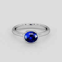 2.14 Ct. Blue Sapphire Ring, 18K White Gold 1