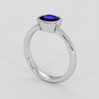 2.14 Ct. Blue Sapphire Ring, 18K White Gold 2
