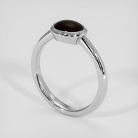 1.57 Ct. Black Sapphire Ring, 18K White Gold 2