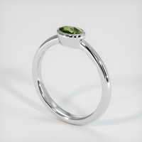 0.79 Ct. Sapphire Ring, 18K White Gold 2