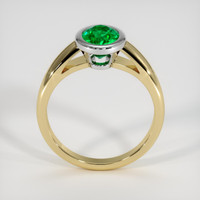 1.16 Ct. Emerald Ring, 18K White & Yellow 3